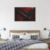 Rood Zwart Geometrisch Abstract Schervengericht Canvas Afdruk (Insitu (Slaapkamer))