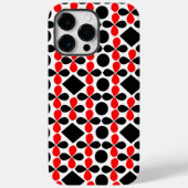 Rood zwart geometrisch Case-Mate iPhone case (Achterkant)