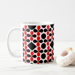 Rood Zwart Geometrisch Patroon Koffiemok