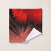 Rood & Zwart Geometrische Badhanddoek Set Bad Handdoek (Wasdoekje)