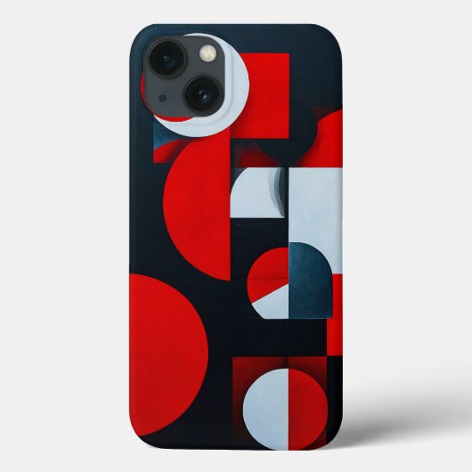Rood & Zwart Geometrische Energie ⚫ Krachtige Abst Case-Mate iPhone Case (Achterkant)