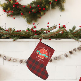 Rood Zwart Geplaid Lelijk Sweater Leuk Vrolijk Ker Grote Kerstsok