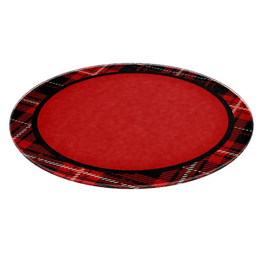 Rood zwart gerimpeld snijplank (Hoek)