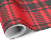 Rood & Zwart geruit Cadeaupapier (Rol Hoek)