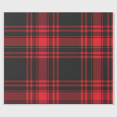 Rood & Zwart geruit Cadeaupapier (Vlak)