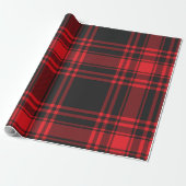 Rood & Zwart geruit Cadeaupapier (Uitgerold)