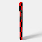 Rood zwart geruit controlepatroon Case-Mate iPhone case (Achterkant / Links)