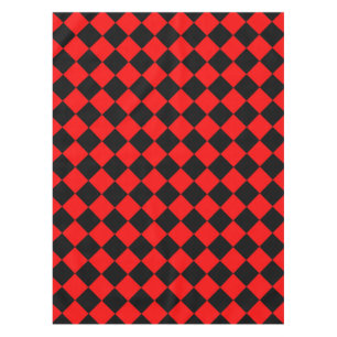 Rood Zwart Geruit Diamant Patroon Tafelkleed