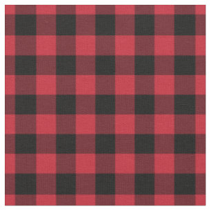 Rood & zwart geruit gingham stof