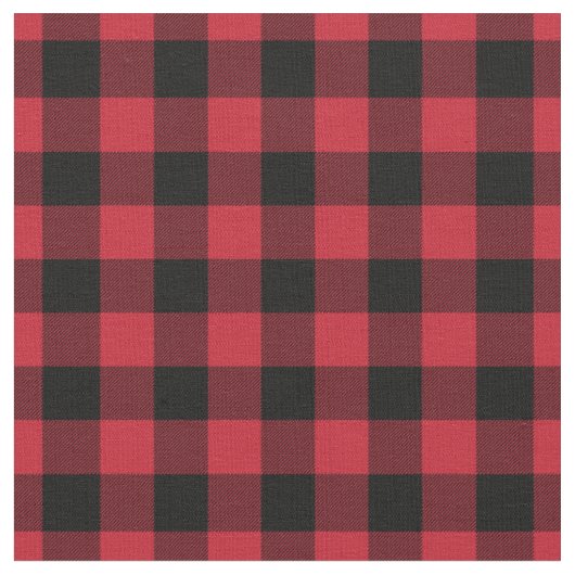 Rood & zwart geruit gingham stof (Close Up)