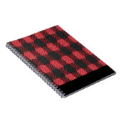 Rood & zwart geruit journaal notitieboek (Rechterzijde)