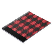 Rood & zwart geruit journaal notitieboek (Linkerzijde)