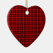 Rood zwart geruit patroon keramisch ornament (Rechts)