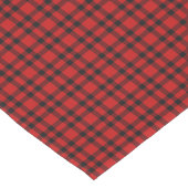 Rood zwart geruit patroon medium tafelloper (Hoek)