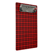 Rood zwart geruit patroon mini klembord (Schuin)