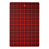 Rood zwart geruit patroon mini klembord (Achterkant)