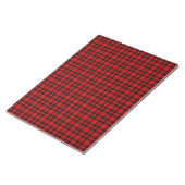 Rood zwart geruit patroon notitieblok (Schuin)