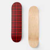 Rood zwart geruit patroon persoonlijk skateboard (Voorkant)