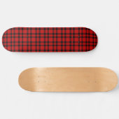 Rood zwart geruit patroon persoonlijk skateboard (Horizontaal)