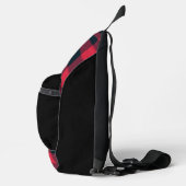 Rood zwart geruit patroon sling bag (Rechts)