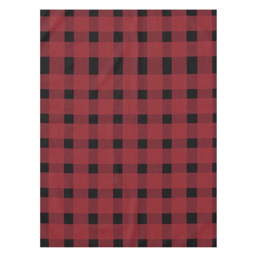 Rood zwart geruit patroon tafelkleed (Voorkant)