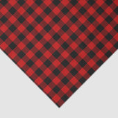 Rood zwart geruit patroon tissuepapier (Detail)