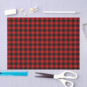 Rood zwart geruit patroon tissuepapier (Craft)