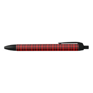Rood zwart geruit patroon zwarte inkt pen