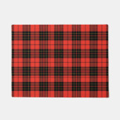 Rood zwart geruite minimalistische kerst deurmat (Voorkant)