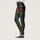 Rood zwart geruite Tartan Buffel geruit patroon Leggings (Links)