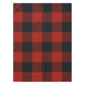 Rood & Zwart Geruite Vierkanten Buffalo Plaid Fees Tafelkleed (Voorkant)