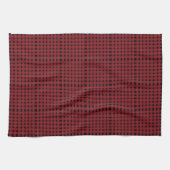 Rood Zwart Gingham Plaid Patroon Theedoek (Horizontaal)