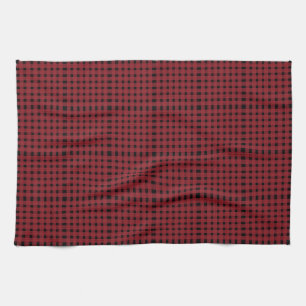 Rood Zwart Gingham Plaid Patroon Theedoek