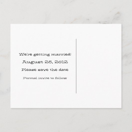 Rood/zwart gitaar Hart Opslaan Datum Briefkaart (Achterkant)