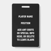 Rood-Zwart Glitter Basketbalteam T-Shirt Badge (Achterkant)