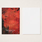 Rood Zwart Gotisch Halloween Oorbel Display Kaart (Voorkant /achterkant)