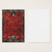 Rood Zwart Gotisch Halloween Oorbel Display Kaart (Voorkant /achterkant)