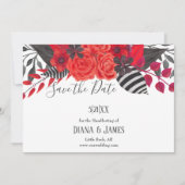 Rood & Zwart | Gotische Glam Save the Date (Voorkant)