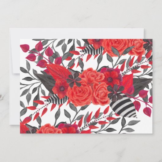 Rood & Zwart | Gotische Glam Save the Date (Achterkant)