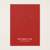 Rood Zwart Gotische Schedel Oorbel Display Kaart (Voorkant)