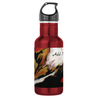 Rood Zwart Goud Abstract Gepersonaliseerde Waterfl Waterfles