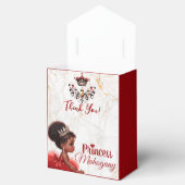 Rood Zwart Goud Afrikaans Prinses Koninklijk Baby  Bedankdoosjes (Geopend)
