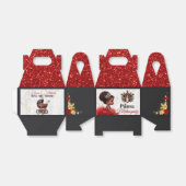 Rood Zwart Goud Afrikaans Prinses Koninklijk Baby  Bedankdoosjes (Uitgevouwen)