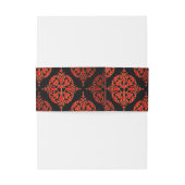 Rood Zwart Goud Bruiloft Uitnodigingen Wikkel (Achterkant Voorbeeld)