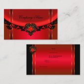 Rood Zwart Goud Elegant Boutique Rood Profiel Visitekaartje (Voorkant / Achterkant)