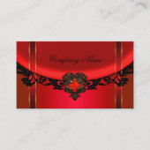 Rood Zwart Goud Elegant Boutique Rood Profiel Visitekaartje (Voorkant)