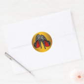Rood Zwart Goud Hoge Hak Schoen Stickers (Envelop)