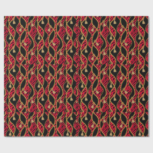 Rood, Zwart & Goud Inpakpapier