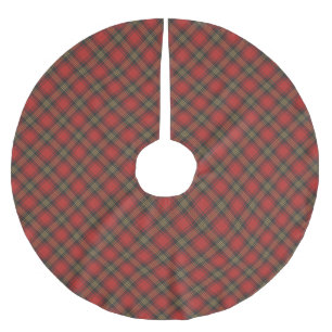 Rood zwart goud met diagonaal vlakpatroon kerstboom rok