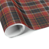 Rood Zwart Goud Tartan Plaid Cadeaupapier (Rol Hoek)
